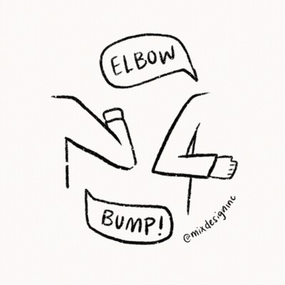 Elbow Bump Speech Bubble GIF