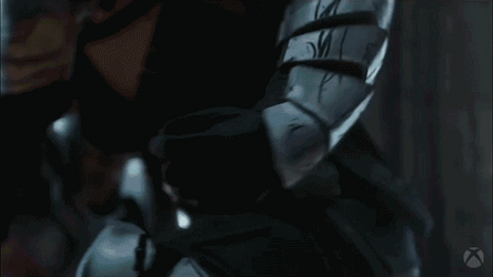 Elder Scrolls Knight Pushing High Elf GIF