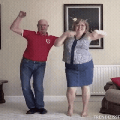 Elderly Couple Dancing GIF