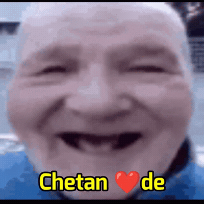 Elderly Man Close Up With Chetan De GIF