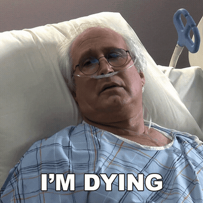 Elderly Man In Hospital Bed Saying I'm Dying GIF