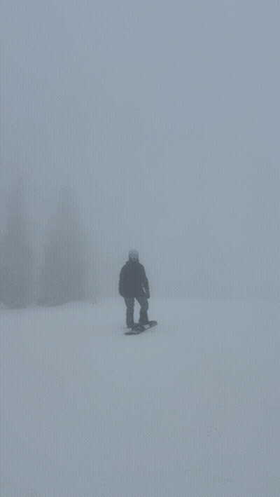 Elderly Man In Wheelchair Driving Through Snow GIF