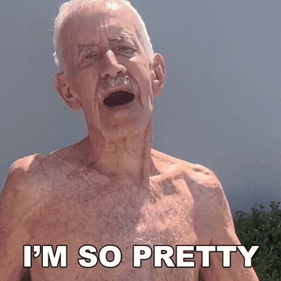Elderly Man Saying Im Pretty GIF