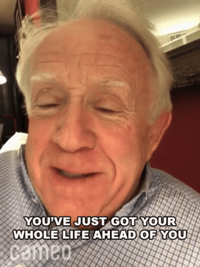 Elderly Man Smiling You've Got Whole Life Ahead GIF