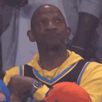 Elderly Man With Walker Saying That's Not Real GIF
