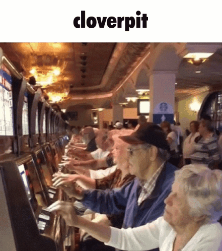 Elderly People Playing Slot Machine GIF