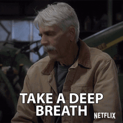 Elderly Taking Deep Breath  GIF