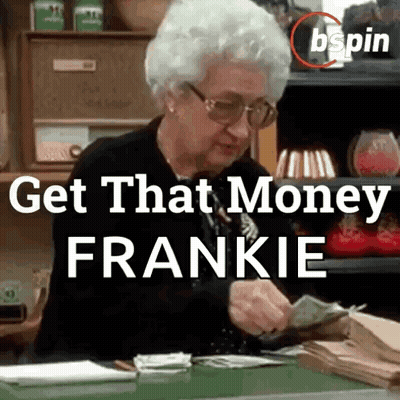 Elderly Woman Counting Money GIF