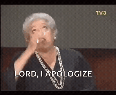 Elderly Woman Crying Saying Lord I Apologize GIF