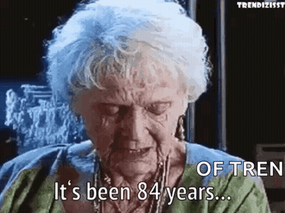 Elderly Woman Crying Says It's Been 84 Years Of Tren GIF