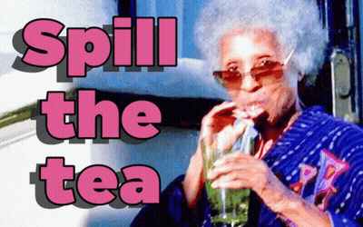 Elderly Woman Drinking Spill The Tea GIF