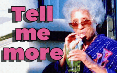 Elderly Woman Drinking Through Straw Tell Me More GIF