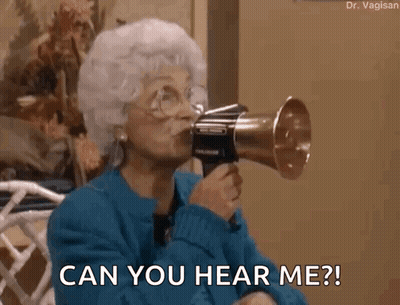 Elderly Woman Holding Megaphone GIF