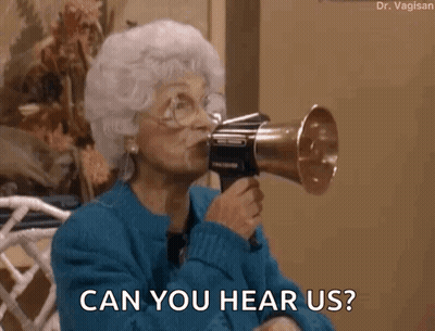 Elderly Woman Holding Megaphone GIF