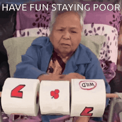 Elderly Woman Holding Toilet Paper GIF