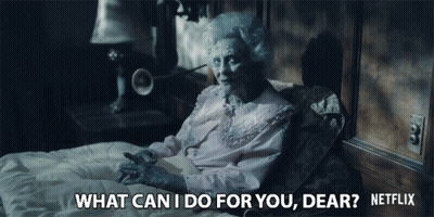 Elderly Woman In Bed Saying What Can I Do For You Dear GIF