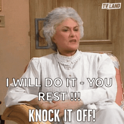Elderly Woman In Chair Saying I Will Do It You Rest Knock It Off GIF