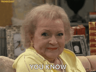 Elderly Woman In Yellow Sweater Says You Know GIF