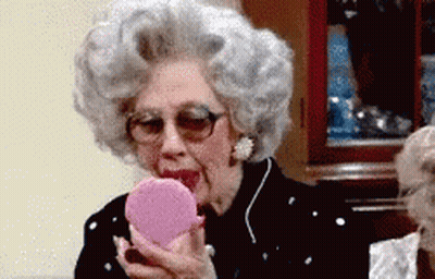 Elderly Woman Looking In Mirror GIF