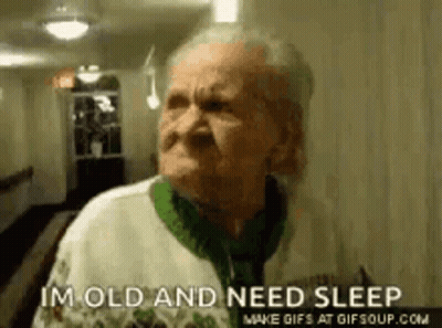 Elderly Woman Making Face GIF