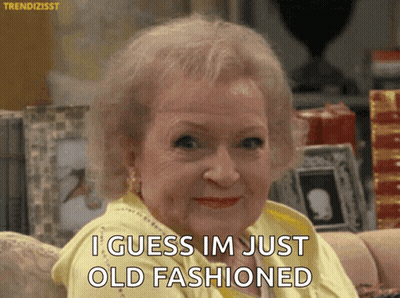 Elderly Woman On Couch Saying I Guess Im Just Old Fashioned GIF