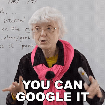 Elderly Woman Saying You Can Google It GIF