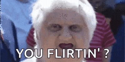Elderly Woman Saying You Flirtin GIF