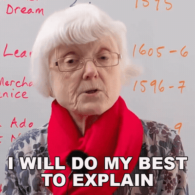 Elderly Woman Says I Will Do My Best To Explain GIF