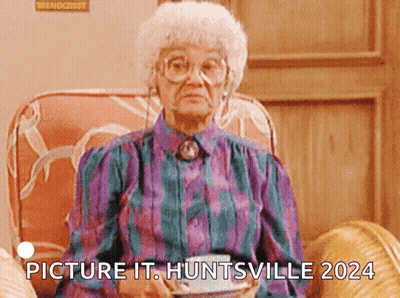 Elderly Woman Sitting Picture It Huntsville 2024 GIF