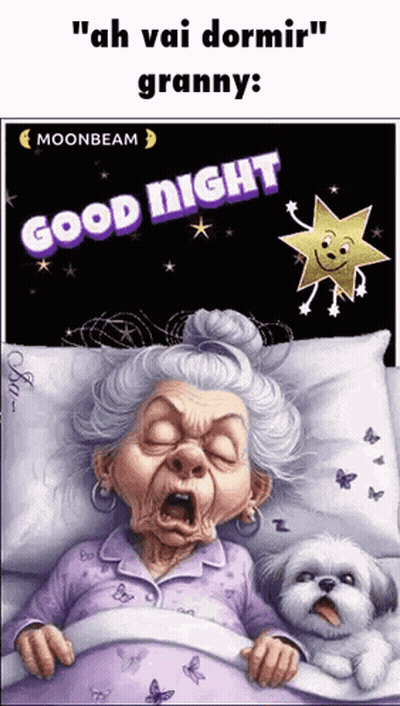 Elderly Woman Sleeping Next To Dog Good Night Granny GIF