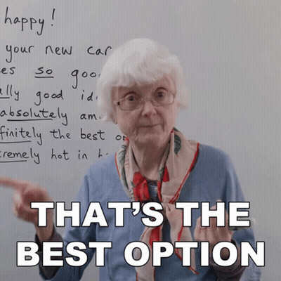 Elderly Woman That's The Best Option Whiteboard GIF