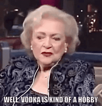 Elderly Woman Wearing Headphones Saying Well Vodka Is Kind Of A Hobby GIF