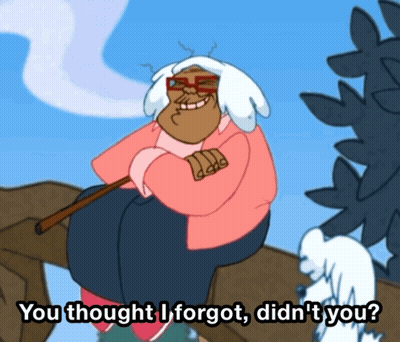 Elderly Woman With Glasses And Cane Says You Thought I Forgot Didnt You GIF