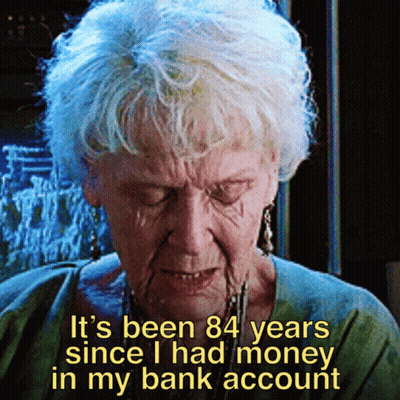 Elderly Woman With Tears Says It's Been 84 Years Since I Had Money In My Bank Account GIF