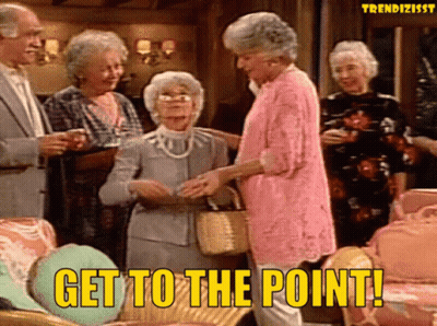 Elderly Women Get To The Point GIF