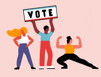 Election Day Vote Says 3 Strong Ladies GIF