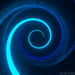 Electric Blue 3D Spiral Illusion  GIF