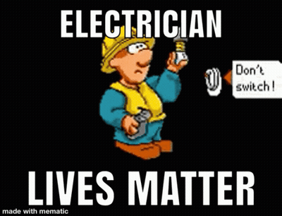 Electrician Lives Matter Cartoon GIF