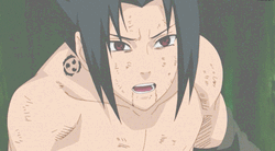 Electricuted Sasuke Uchiha Sighing  GIF