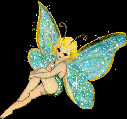 Elegant Fairy With Sparkling Wings  GIF