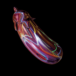 Elegant Glossy Eggplant Artwork GIF