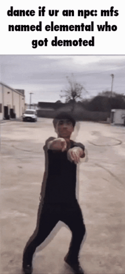 Elemental Dancing Man In Empty Street GIF