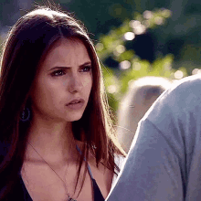Elena Gilbert Curious Stare GIF