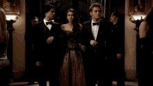 Elena Gilbert Damon Stefan Attending Party GIF