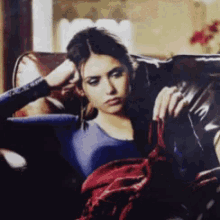Elena Gilbert Resting Couch Bad Mood GIF