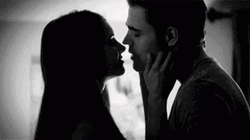 Elena Gilbert Stefan Salvatore Sensual Kiss GIF