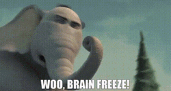 Elephant Running Woo Brain Freeze GIF