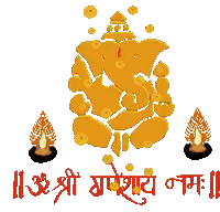 Elephant With Candles And Shree Ganesh Sticker