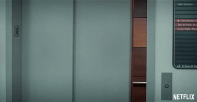 Elevator With Netflix Logo GIF