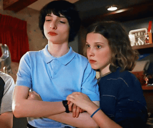 Eleven And Mike Wheeler Cuddling GIF